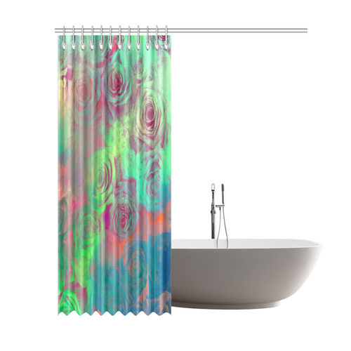 flowers roses Shower Curtain 69"x84"