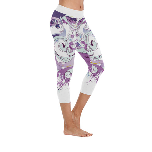 unicorn Women's Low Rise Capri Leggings (Invisible Stitch) (Model L08)