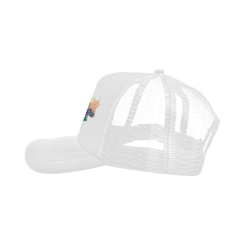 Tropical design with surfboard Trucker Hat