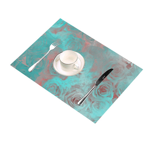 flowers roses Placemat 14’’ x 19’’ (Set of 6)