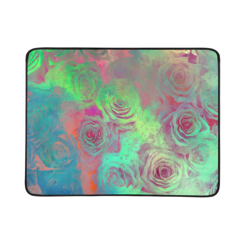 flowers roses Beach Mat 78"x 60"