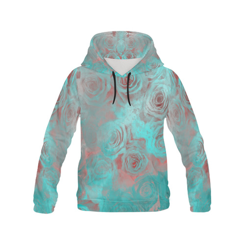 flowers roses All Over Print Hoodie for Women (USA Size) (Model H13)