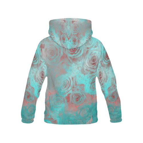 flowers roses All Over Print Hoodie for Women (USA Size) (Model H13)