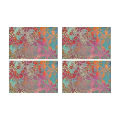 flowers roses Placemat 12’’ x 18’’ (Set of 4)