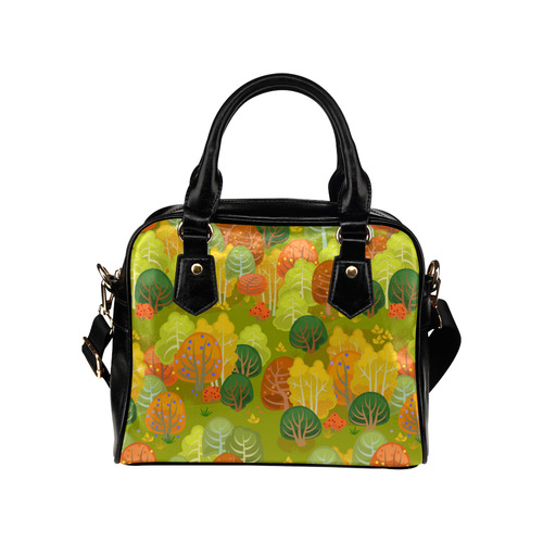 Autumn Forest Red Orange Yellow Beautiful Trees Shoulder Handbag (Model 1634)