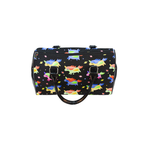 Cute Flying Unicorns Stars Planets Starry Night Boston Handbag (Model 1621)