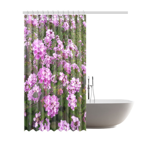 Purple flowers Shower Curtain 69"x84"