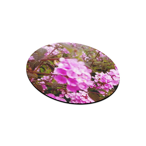 Purple flowers Round Mousepad