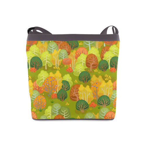Autumn Forest Red Orange Yellow Beautiful Trees Crossbody Bags (Model 1613)