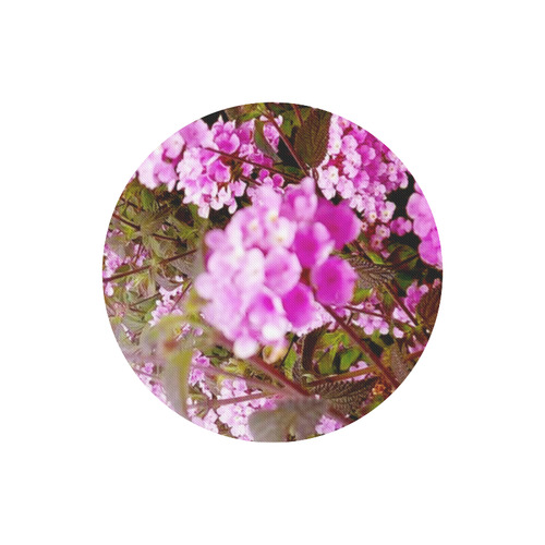Purple flowers Round Mousepad