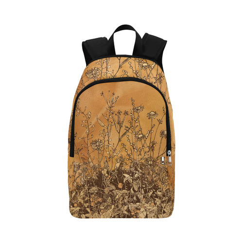 Brown flowers, vintage Fabric Backpack for Adult (Model 1659)