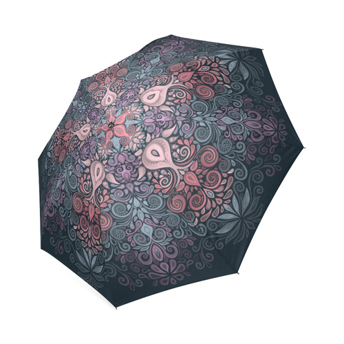Baroque Garden Watercolor Mandala, pastels Foldable Umbrella (Model U01)