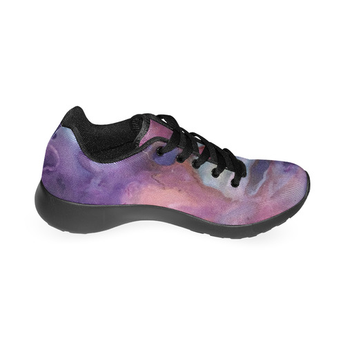 Abstract Watercolor Painting blue rose purple Women's Running Shoes/Large Size (Model 020)