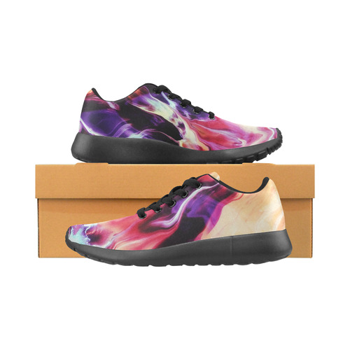 Abstract Watercolor Painting Crazy Fire Women's Running Shoes/Large Size (Model 020)