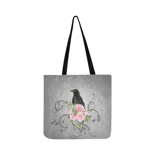 The crow with roses Reusable Shopping Bag Model 1660 (Two sides)