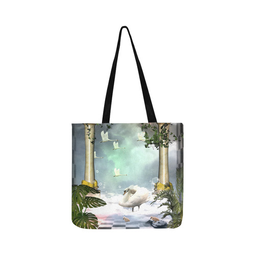 Beautiful swan Reusable Shopping Bag Model 1660 (Two sides)