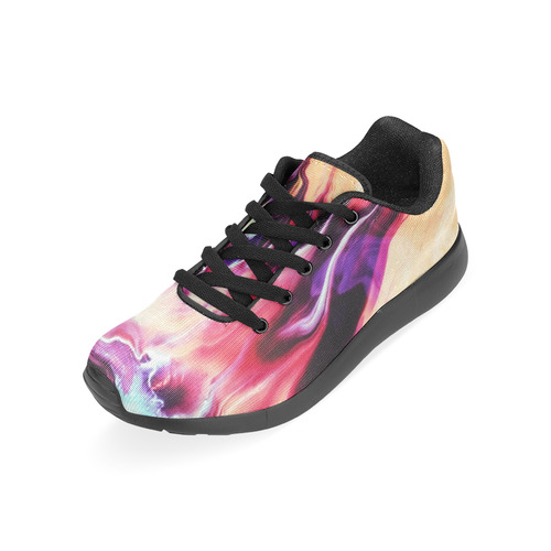 Abstract Watercolor Painting Crazy Fire Women's Running Shoes/Large Size (Model 020)