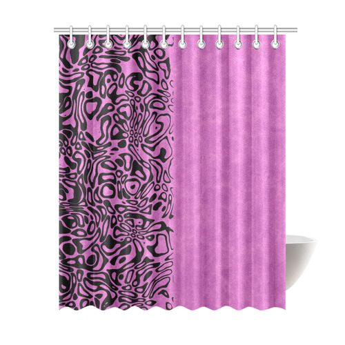 Modern PaperPrint pink by JamColors Shower Curtain 69"x84"