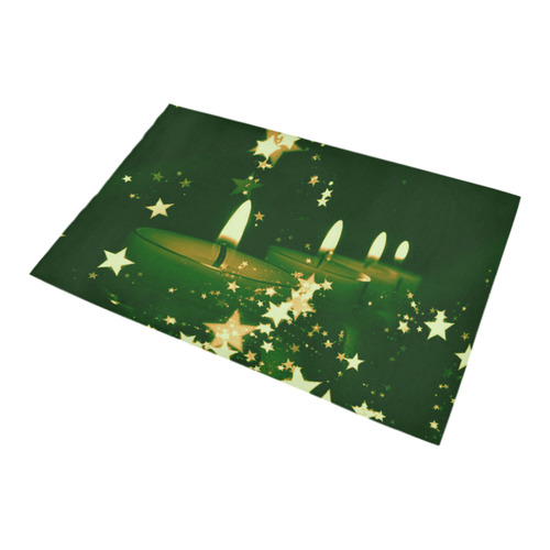christmas candles green by JamColors Bath Rug 20''x 32''
