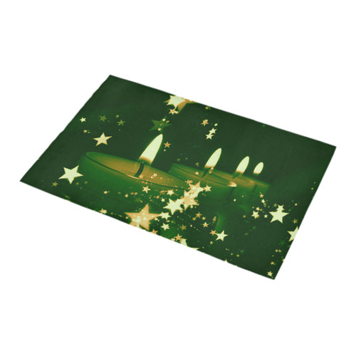 christmas candles green by JamColors Bath Rug 16''x 28''