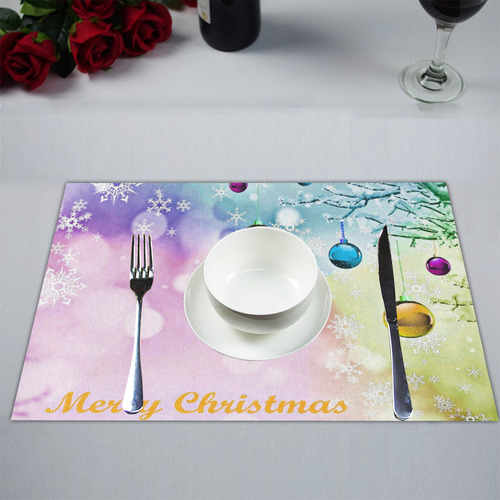 merry christmas 731A by JamColors Placemat 14’’ x 19’’ (Set of 6)