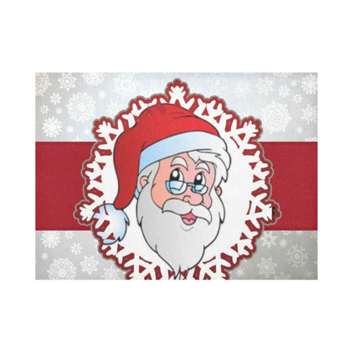 santa claus-red frame by JamColors Placemat 14’’ x 19’’ (Set of 2)