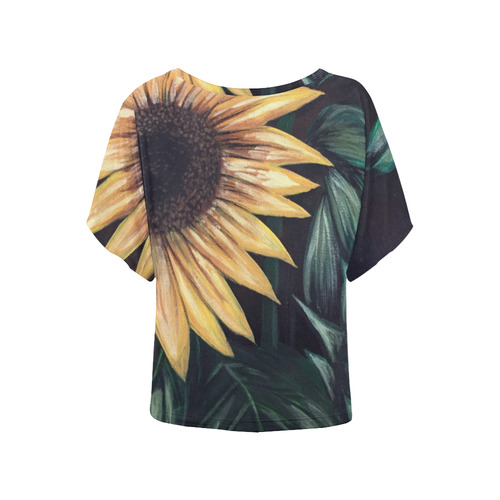 Sunflower Life Women's Batwing-Sleeved Blouse T shirt (Model T44)