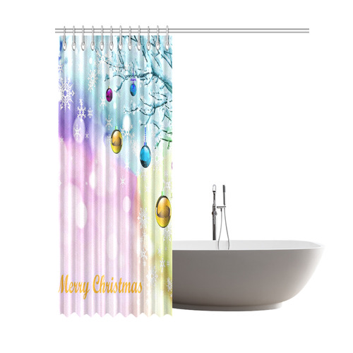 merry christmas 731A by JamColors Shower Curtain 69"x84"