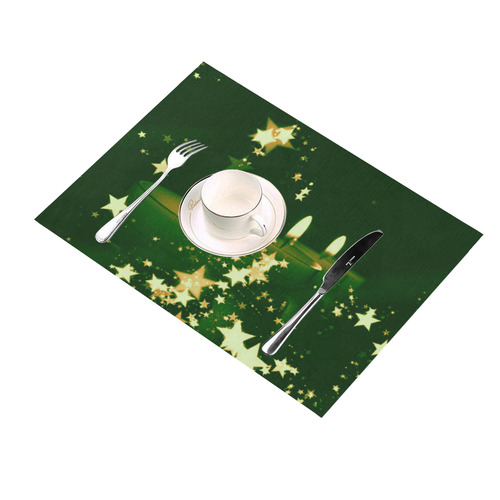 christmas candles green by JamColors Placemat 14’’ x 19’’ (Two Pieces)
