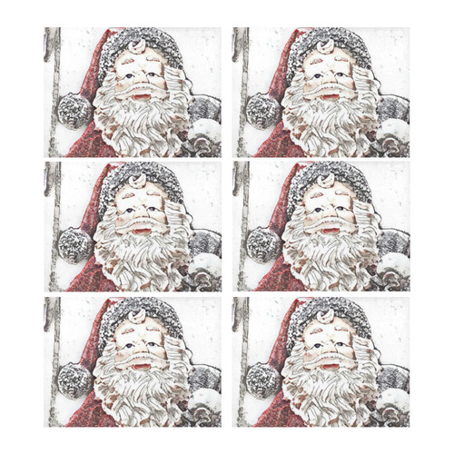 x-mas- Santa Claus B by JamColors Placemat 14’’ x 19’’ (Six Pieces)