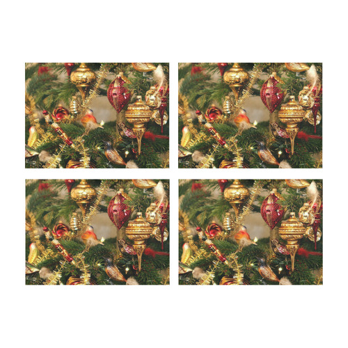 merry christmas 733B by JamColors Placemat 14’’ x 19’’ (Four Pieces)