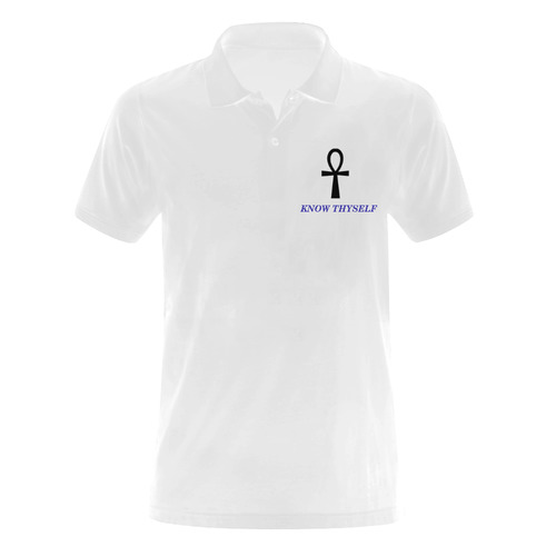 Black Ankh Men Polo Men's Polo Shirt (Model T24)