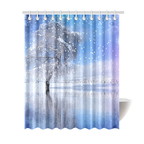 x-mas-romantic winter moment 1by JamColors Shower Curtain 69"x84"