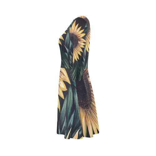Sunflower Life 3/4 Sleeve Sundress (D23)