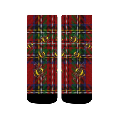 Tartan and Bees Quarter Socks