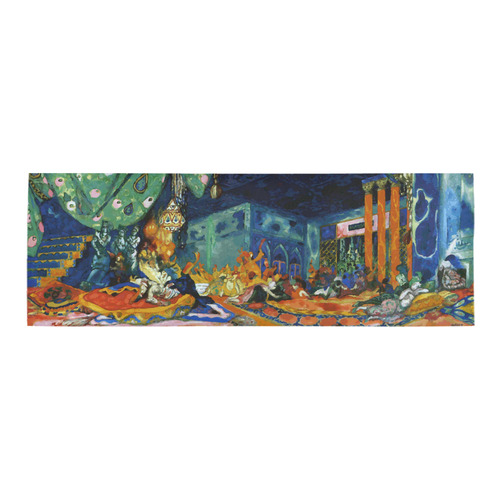 Scheherazade Rimsky Korsakov Ballet  Art Deco Area Rug 9'6''x3'3''