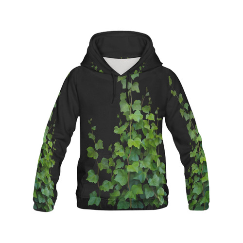 Vines, climbing plant watercolor All Over Print Hoodie for Women (USA Size) (Model H13)