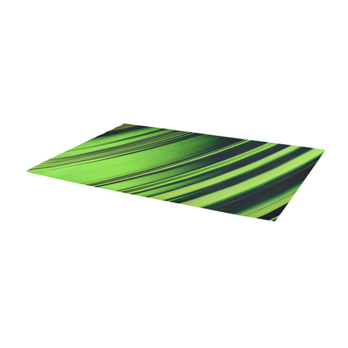 Diagonal Green/Black Abstract Area Rug 9'6''x3'3''