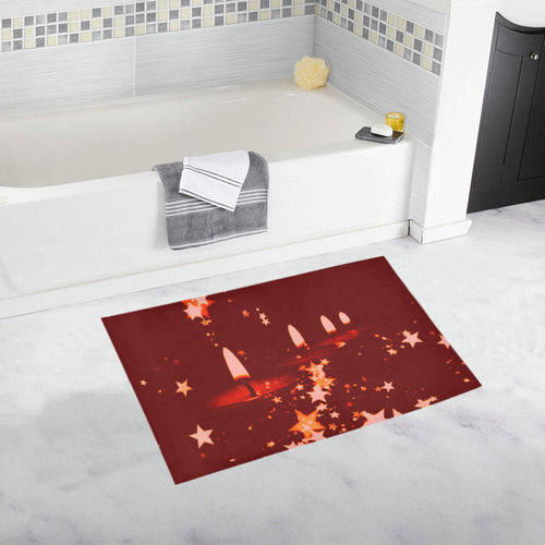 christmas candles red by JamColors Bath Rug 20''x 32''