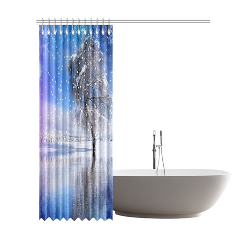 x-mas-romantic winter moment 2by JamColors Shower Curtain 72"x84"