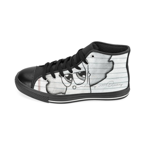 Cardiechey cartoon Men’s Classic High Top Canvas Shoes /Large Size (Model 017)