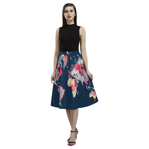 world map #world #map Aoede Crepe Skirt (Model D16)