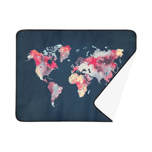 world map #world #map Beach Mat 78"x 60"