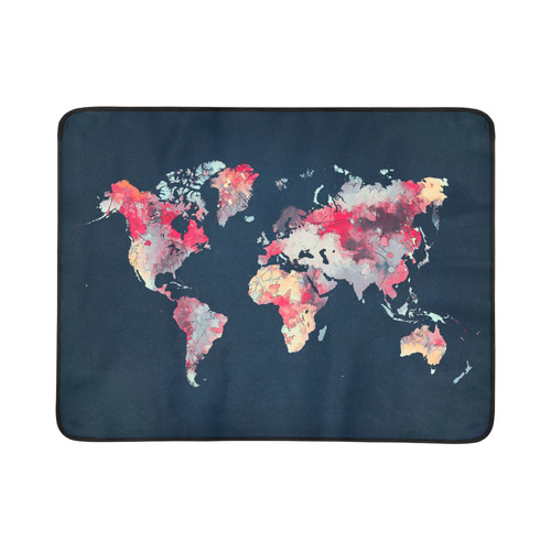 world map #world #map Beach Mat 78"x 60"