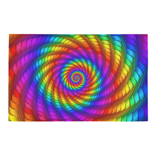 Psychedelic Rainbow Spiral Bath Rug 20''x 32''