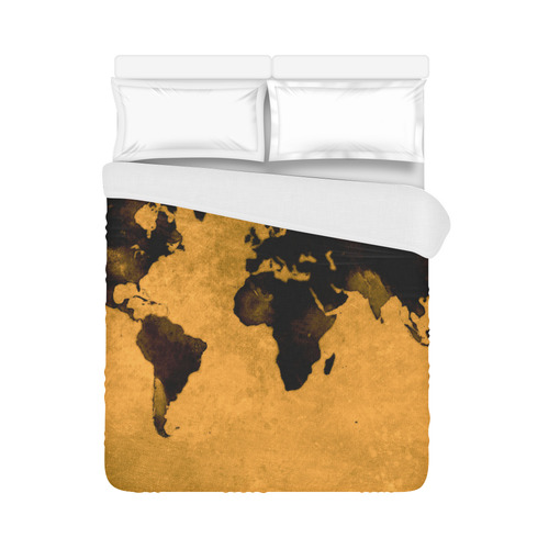 world map #world #map Duvet Cover 86"x70" ( All-over-print)