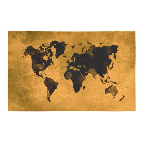world map #world #map Bath Rug 20''x 32''