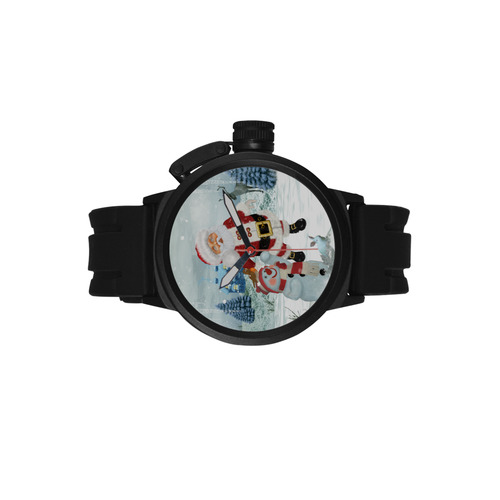 Christmas, Santa Claus with snowman Men's Sports Watch(Model 309)