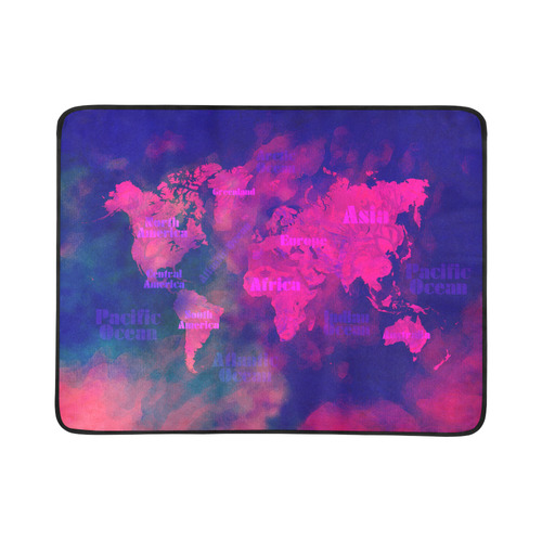 world map #world #map Beach Mat 78"x 60"