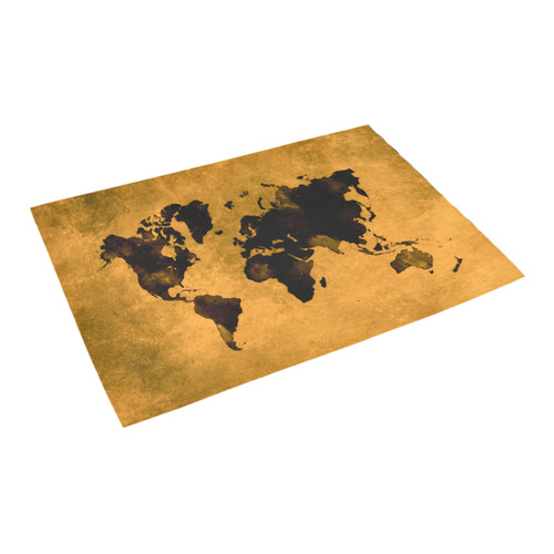 world map #world #map Azalea Doormat 24" x 16" (Sponge Material)